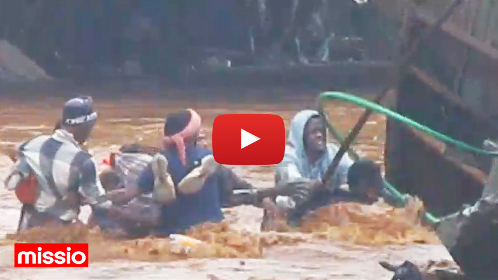 Youtube-Video auf dem Kanal von missio München mit Bildern von der schweren Flut in Mathare in Kenias Hauptstadt Nairobi.