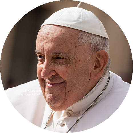 Porträt von Papst Franziskus. Foto: SOPA Images Limited / Alamy Stock Photo